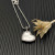 David Yurman Silver Heart White Mother-of-Pearl Necklace, 2mm Chain, 45+5cm Adjustable Length