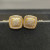David Yurman Gold Square Pav&Atilde;&copy; Diamond Stud Earrings