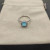 David Yurman Four-Prong Square Blue Diamond Ring