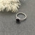 David Yurman Four-Prong Square Black Diamond Ring