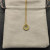 David Yurman Gold Diamond Initial W Disc Pendant Necklace