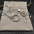 David Yurman 26mm Silver Circle Diamond Accent Sweater Necklace, 1.5mm Chain, Adjustable 90cm Length