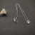 David Yurman 7mm Cable Twist Square White Diamond Pendant Necklace, 1.5mm Chain, Length 45cm + 5cm