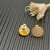 David Yurman Gold 13.6mm Pav&Atilde;&copy; Diamond Button Stud Earrings