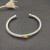 David Yurman 5mm Cable Cuff Bracelet with Single X Station Accent