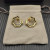 David Yurman Gold 27&Atilde;8.5mm Serrated Stacked Earrings