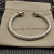 David Yurman 5mm Silver Cable Bracelet with Gold Station and Five-Row Pav&Atilde;&copy; Purple Diamond Accent