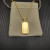 David Yurman Gold Streamlined Rectangular Tag Necklace
