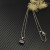 David Yurman Sterling Silver 11mm Four-Prong Purple Diamond Necklace