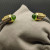 David Yurman 7mm Gold-Tone End Caps Sterling Silver Cable Cuff Bracelet 5-Row Pav&Atilde;&copy; Light Green Diamonds