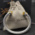 David Yurman 7mm Gold and Silver Double End Cap Yellow Diamond Cable Bracelet