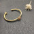 David Yurman Gold Tone 4mm Cable Square Purple Champagne Diamond Cuff Bracelet