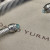 David Yurman 5mm Double-End Cap Cable Cuff Bracelet Purple Diamonds