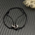 David Yurman Black Double Ring Sterling Silver Nylon Cord Bracelet