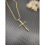 David Yurman Gold-Tone Cylindrical Cross Pendant Necklace