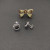 David Yurman 7mm Cable Square Black Diamond Stud Earrings
