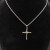 David Yurman Gold and Silver Cross Pendant Necklace with Cable Details