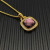 David Yurman Gold 14mm Square Purple Diamond Necklace