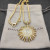 David Yurman Gold Sunflower Cable Pav&Atilde;&copy; Diamond Necklace