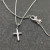 David Yurman Petite X Cross Diamond Necklace, 1.5mm Chain, 45+5cm Adjustable Length