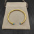 David Yurman 4mm Gold Turquoise Diamond Bangle Bracelet