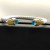 David Yurman 7mm Gold-Tone End Caps Sterling Silver Cable Cuff Bracelet Blue Diamonds