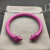 David Yurman 7mm Rose Red Colorful Enamel Cuff Bracelet, Fits Wrist Size 16cm - 20cm