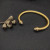 David Yurman 5mm Gold-Tone Half-Pav&Atilde;&copy; Cable Cuff Bracelet