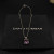 David Yurman Sterling Silver 11mm Four-Prong Purple Diamond Necklace