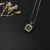 David Yurman 7mm Cushion-Cut Center Stone Necklace Green Diamond