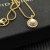 David Yurman 11mm Gold Round Pearl Pendant Necklace