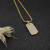 David Yurman Gold Pav&Atilde;&copy; White Diamond Tag Necklace 3mm Chain