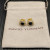 David Yurman 7mm Gold Square Black Diamond Stud Earrings