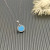 David Yurman Sterling Silver 17.8mm Round Pav&Atilde;&copy; Turquoise Necklace