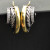 David Yurman 21x20mm Gold and Silver Triple Interlocking Hoop Earrings