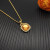 David Yurman Gold 14mm Square Champagne Diamond Necklace