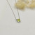 David Yurman Silver 8mm Four-Prong Green Diamond Necklace Adjustable 42+3+3cm