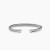 David Yurman 5mm Silver Diamond Round Cuff Bracelet, Fits Wrist Size 16cm - 20cm