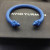 David Yurman 7mm Deep Blue Colorful Enamel Cuff Bracelet, Fits Wrist Size 16cm - 20cm