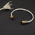 David Yurman 5mm Gold-End Red Diamond Cable Cuff Bracelet