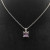 David Yurman Sterling Silver 11mm Four-Prong Purple Diamond Necklace