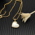 David Yurman Gold Heart White Mother-of-Pearl Necklace, 2mm Chain, 45+5cm Adjustable Length