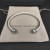 David Yurman 5mm Cable Classics Rotating Light Green Diamond Cuff Bracelet
