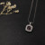 David Yurman 7mm Square Purple Diamond Pendant Necklace