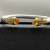 David Yurman 7mm Gold-Tone End Caps Sterling Silver Cable Cuff Bracelet Yellow Diamonds