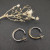 David Yurman Cable Hoop Earrings with Cylindrical Gold and Silver Accent
