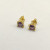 David Yurman 8mm Gold Four-Prong Purple Diamond Stud Earrings