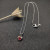 David Yurman 17&Atilde;11mm Heart Red Diamond Necklace, 1.5mm Chain, 45+5cm Adjustable Length