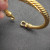 David Yurman Gold-Tone 7mm Diamond Hook Head Cuff Bracelet