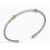 David Yurman Gold and Silver 3mm Gold Wire Cuff Bracelet, Fits Wrist Size 15cm - 18cm